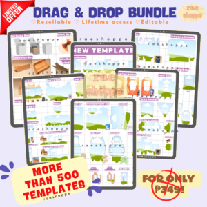 DRAG & DROP TEMPLATES BUNDLE w/ freebies! (unli-resell)