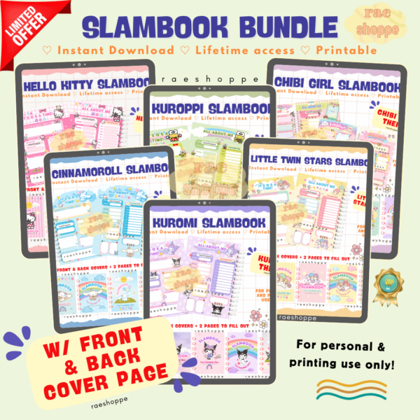 PREMIUM SLAMBOOK TAKEALL BUNDLE w/ FREEBIES (for personal and printing business)