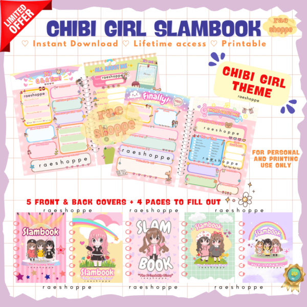 CHIBI GIRL SLAMBOOK for personal and printing use only!